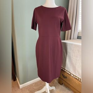 Ann Taylor Burgundy Dress Sz 8P - 8 Petite